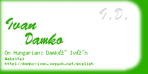 ivan damko business card